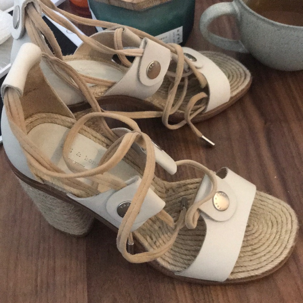 Almost New Rag&bone white strappy sandale